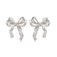 1 Pair Elegant Bow Knot Plating Inlay Copper Zircon Gold Plated Ear Studs main image 3
