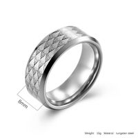 Gótico Estilo De Moda Ronda Acero De Tungsteno Hombres Anillos main image 2