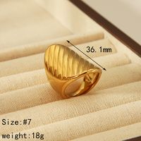 Simple Style Classic Style Commute Geometric Flower 304 Stainless Steel 18K Gold Plated Rings In Bulk sku image 3