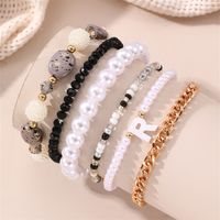 IG Style Hawaiian Vacation Geometric Imitation Pearl Alloy Wholesale Anklet sku image 1