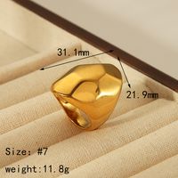 Einfacher Stil Klassischer Stil Pendeln Geometrisch Blume Edelstahl 304 18 Karat Vergoldet Ringe In Masse sku image 4