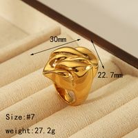 Simple Style Classic Style Commute Geometric Flower 304 Stainless Steel 18K Gold Plated Rings In Bulk sku image 14