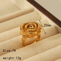 Simple Style Classic Style Commute Geometric Flower 304 Stainless Steel 18K Gold Plated Rings In Bulk sku image 9
