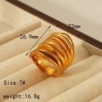 Simple Style Classic Style Commute Geometric Flower 304 Stainless Steel 18K Gold Plated Rings In Bulk sku image 9
