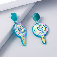 2 Pieces Cute Sweet Animal Flower Painted Arylic Drop Earrings main image 7