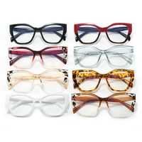 Simple Style Gradient Color Solid Color Ac Square Full Frame Optical Glasses main image 1