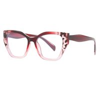 Simple Style Gradient Color Solid Color Ac Square Full Frame Optical Glasses sku image 4