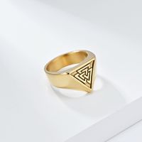 Hip-Hop Retro Color Block 304 Stainless Steel Plating 18K Gold Plated Men's Rings main image 2