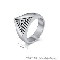 Hip-Hop Retro Color Block 304 Stainless Steel Plating 18K Gold Plated Men's Rings main image 5