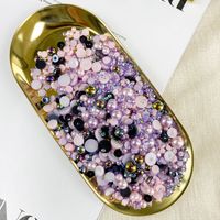 Resin Rhinestone Solid Color Crimp Beads main image 8