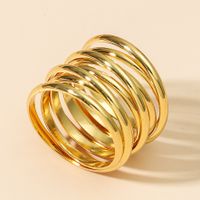 Retro Printing Copper Zircon Rings sku image 3