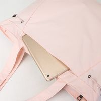 Women's Medium Nylon Solid Color Basic Classic Style Zipper Tote Bag main image 3