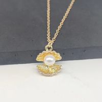 Wholesale Jewelry Simple Style Classic Style Shell Zinc Alloy Gold Plated Silver Plated Plating Pendant Necklace main image 8