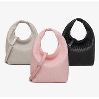 Women's Large Pu Leather Solid Color Streetwear Pillow Shape Zipper Crossbody Bag main image video