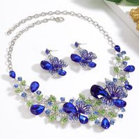 Elegant Glam Luxurious Flower Alloy Inlay Rhinestones Women's Earrings Necklace main image 7
