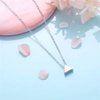 Copper Sweet Simple Style Triangle Pendant Necklace main image 8