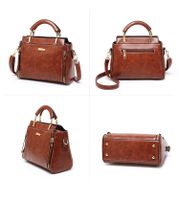 Women's Medium Pu Leather Solid Color Vintage Style Classic Style Zipper Crossbody Bag main image 2