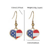 1 Pair XUPING Simple Style Hot Air Balloon Heart Shape Butterfly Enamel Plating 304 Stainless Steel Artificial Gemstones Artificial Pearls 18K Gold Plated Ear Hook main image 5