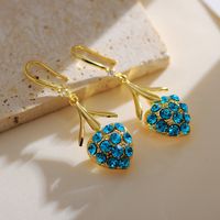 1 Pair Simple Style Shiny Round Leaves Inlay Copper Pearl Zircon 18K Gold Plated Drop Earrings main image 7