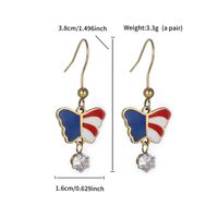 1 Pair XUPING Simple Style Hot Air Balloon Heart Shape Butterfly Enamel Plating 304 Stainless Steel Artificial Gemstones Artificial Pearls 18K Gold Plated Ear Hook main image 7