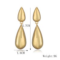 1 Pair Elegant Streetwear Solid Color Plating Copper Gold Plated Drop Earrings sku image 1