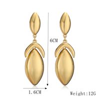1 Pair Elegant Streetwear Solid Color Plating Copper Gold Plated Drop Earrings sku image 2