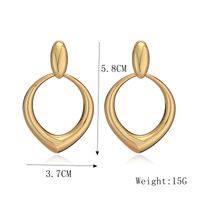 1 Pair Elegant Streetwear Solid Color Plating Copper Gold Plated Drop Earrings sku image 3