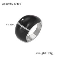 Retro Classic Style British Style Geometric 304 Stainless Steel Gold Plated Rings In Bulk sku image 1