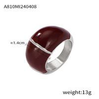 Retro Classic Style British Style Geometric 304 Stainless Steel Gold Plated Rings In Bulk sku image 4