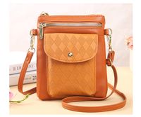Women's Small Pu Leather Solid Color Lingge Classic Style Zipper Phone Wallets main image 5