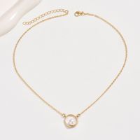 Basic Modern Style Classic Style Geometric Alloy Inlay Artificial Pearls Women's Pendant Necklace main image 4