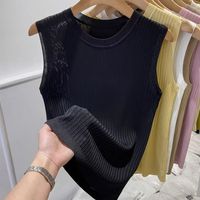 Women's Sleeveless Tank Tops Simple Style Solid Color main image 2