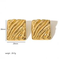 1 Pair Basic Modern Style Classic Style Irregular Oval Solid Color 304 Stainless Steel 18K Gold Plated Ear Studs sku image 3