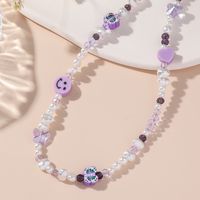 Wholesale Jewelry Modern Style Classic Style Smiley Face Flower Butterfly Artificial Crystal Beaded Necklace main image 4