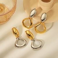 1 Pair Exaggerated Simple Style Geometric Hollow Out Copper 18K Gold Plated Drop Earrings main image 1