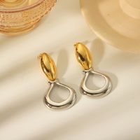 1 Pair Exaggerated Simple Style Geometric Hollow Out Copper 18K Gold Plated Drop Earrings main image 4
