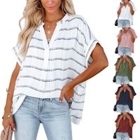Women's Blouse Sleeveless Blouses Printing Streetwear Stripe main image 1