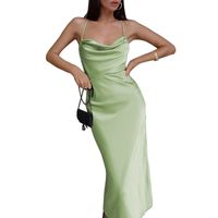 Women's Strap Dress Sexy Strap Sleeveless Solid Color Maxi Long Dress Holiday Daily main image 3