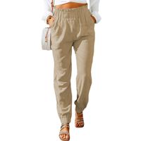 Women's Daily Classic Style Solid Color Full Length Pleated Casual Pants Straight Pants main image 5
