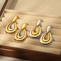 1 Pair Vintage Style Exaggerated Water Droplets Copper 18K Gold Plated Drop Earrings main image 1