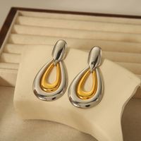 1 Pair Vintage Style Exaggerated Water Droplets Copper 18K Gold Plated Drop Earrings main image 4