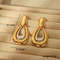 1 Pair Vintage Style Exaggerated Water Droplets Copper 18K Gold Plated Drop Earrings sku image 1