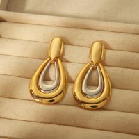 1 Pair Vintage Style Exaggerated Water Droplets Copper 18K Gold Plated Drop Earrings main image 3