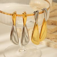 1 Pair Exaggerated Simple Style Geometric Copper 18K Gold Plated Drop Earrings main image 1