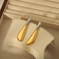 1 Pair Exaggerated Simple Style Geometric Copper 18K Gold Plated Drop Earrings main image 3