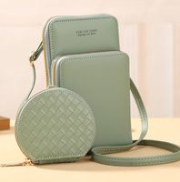 Women's Small Pu Leather Solid Color Basic Classic Style Zipper Phone Wallets main image 5