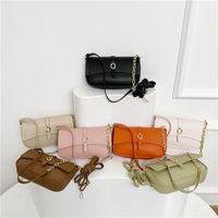 Women's Medium Pu Leather Solid Color Streetwear Magnetic Buckle Shoulder Bag main image 11