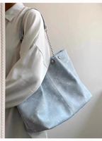 Women's Large Pu Leather Solid Color Basic Classic Style Magnetic Buckle Tote Bag main image 3