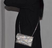 امرأة صغير جلد غير حقيقي اللون الصامد أنيق جنسي مربع مشبك مغناطيسي حقيبة المساء main image 3