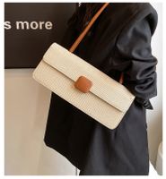 Women's Medium Pu Leather Solid Color Streetwear Lock Clasp Baguette Bag Shoulder Bag main image 8